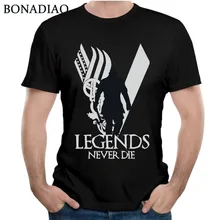 Legends Never Die Vikings футболка для мужчин модная футболка плюс размер хороший с короткими рукавами