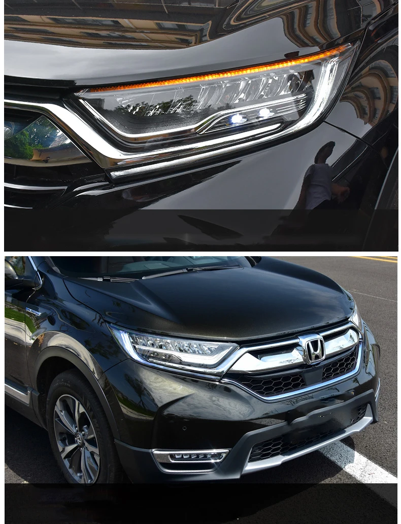 Автомобиль голове стиль лампы для Honda CRV фары CR-V светодиодный фар DRL Объектив Двойной Луч би- ксеноновые