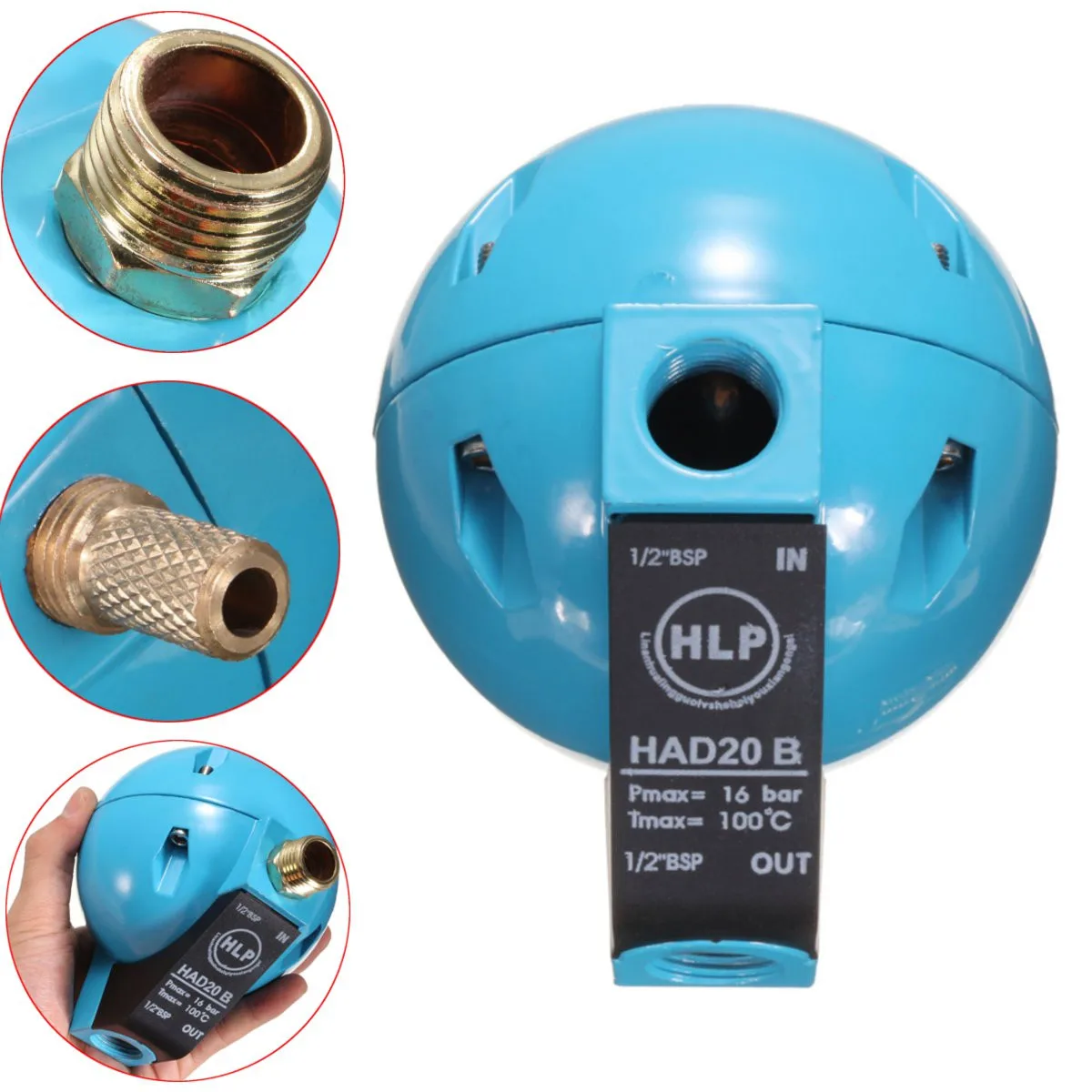 HAD20B автоматический конденсат механический круглый Поплавковый дренажный клапан 1/2BSP 400L/H 20Bar воздушный компрессор автоматический дренажный клапан