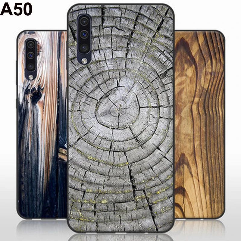 

For Samsung Galaxy A50 Case wood stone pattern soft silicone TPU phone Case For Samsung A50 A505 A505F SM-A505F back coque cases