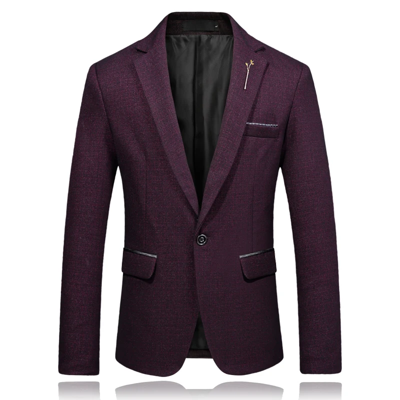 3 Colors Choice Men's Long Sleeve Suits Jackets, Youth Slim Elegant