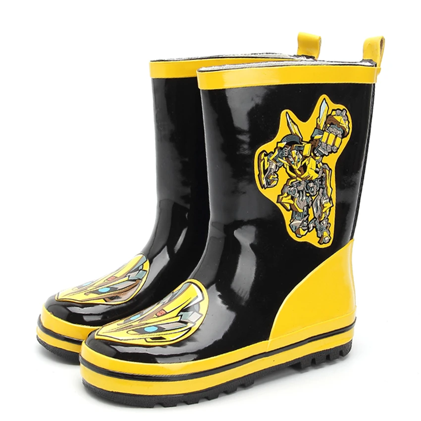 Kids Rubber Boots Rainboots Waterproof Non-slip Resistant Cartoon Baby Boys Girls Shoes Children Rain Rubber Boots Size 23-36