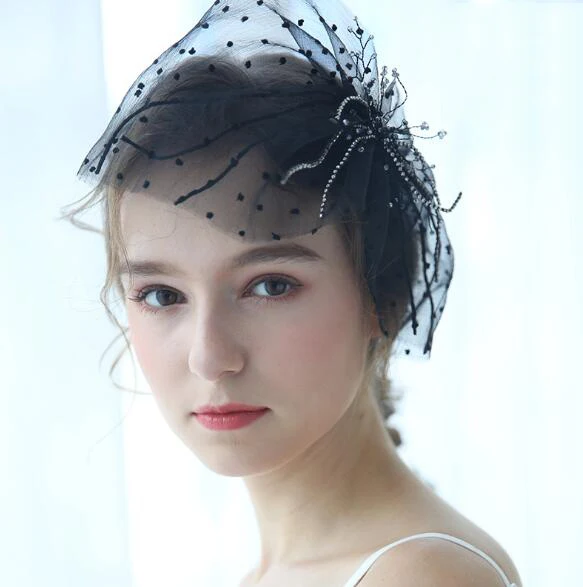 

Baroque Black Lace Hairpins Hairclips Hair Ornaments Wedding Decorations Bridal Accessories Women Evening Dress Party Jewelry