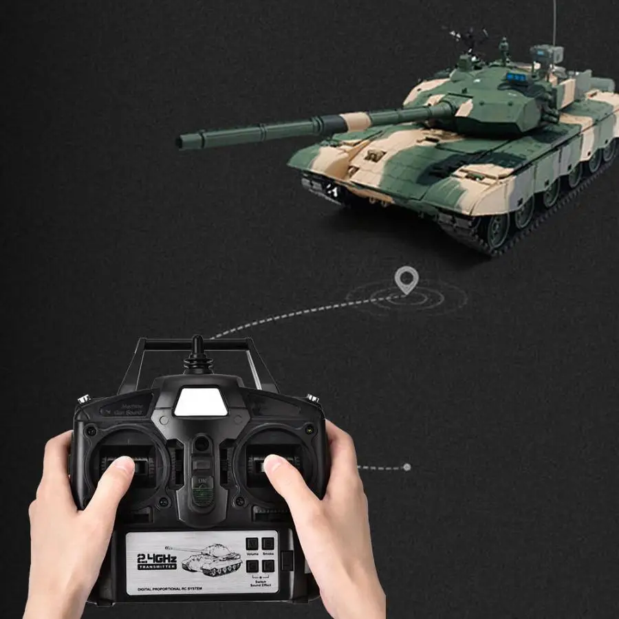 2,4 г 1:16 модель дистанционного управления RC игрушка светодиодный свет и моделирование боевой звук для детей игрушечные Танки игрушка