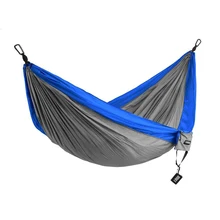 Camping Hammock With Hammock Tree Straps Portable Parachute Single Nylon Hammock For Backpacking Travel Mini Size Package