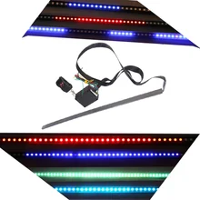 Высокая яркость Knight Rider освещение бар 5050 SMD 48 светодиодный 7 цветов 130 режимов 12 В с пультом дистанционного управления