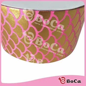 

wholesale 3"75mm gold scale hologram printed grosgrain ribbon accept custom