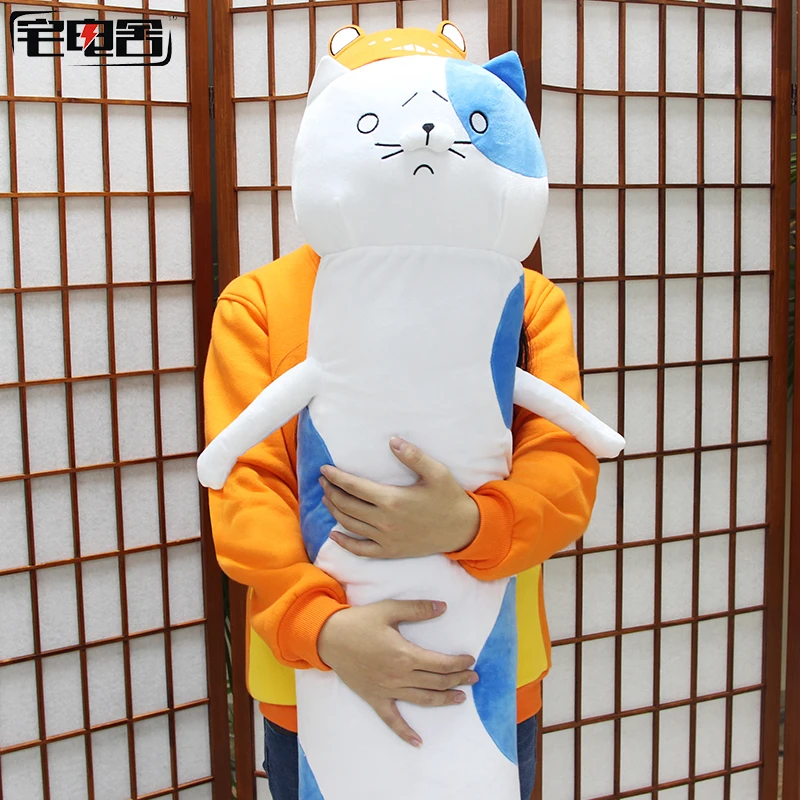 

ZHAIDIANSHE anime Umaru sad cat bolster short plush pillow green cat doll Himouto!Umaru-chan kids gift toys for children