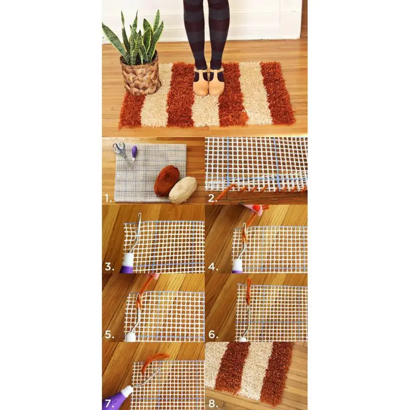 100x150cm Blank Rug Hooking Mesh Canvas Latch Hook Rug Making Carpet Tapestry DIY Kit Tool for Embroidery Crafts Decoration