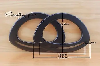 

wooden handles Purse handles handbag handle a pair black 6 1/2 inch M16