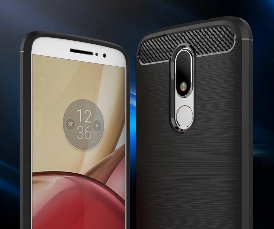 10 шт./лот силикон из углеродного волокна задняя крышка чехол для Moto M/Z/G4/G4 Плюс/G4 играть/E3/G5/G5 плюс
