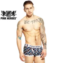 Pink Heroes Для мужчин, детское нижнее белье из хлопка, нижнее белье удобные трусы из дышащего материала Фирменная Новинка сексуальные мужские трусы-боксеры, трусики-боксеры для девочек, трусы