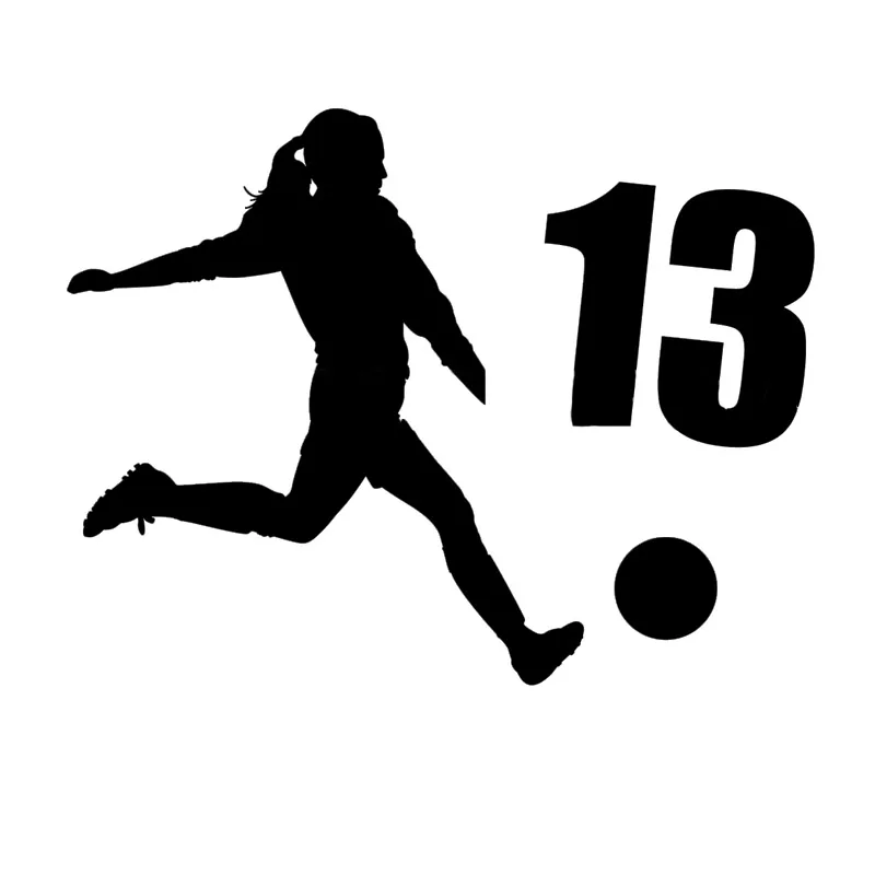 Soccer Girl Pattern Silhouette Fashion Car Styling Car Decals Bumper