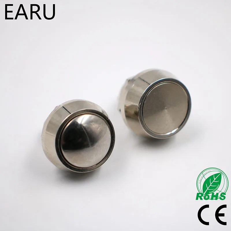 

12mm Metal Doorbell Bell Horn Push Botton Switch Waterproof Nickel Plated Domed Momentary Reset Screw Car Auto Engine PC Power