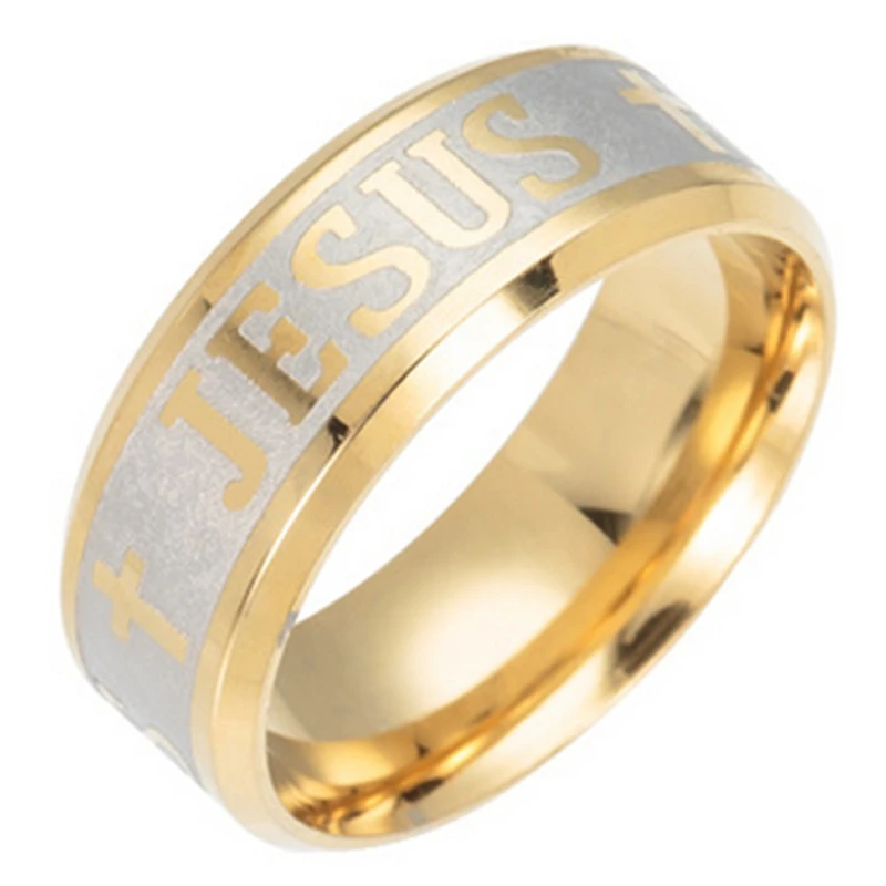

Cross And Jesus Religious Style Superhero Rings Homme Ring For Men Hip Hop Luxury Brand Punk Rock Fashion Cool Boys Gift For Boy