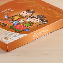 Коричневый бумажный пакет для продуктов доставки упаковку, пользовательские прочный из крафт-бумаги с рисунком бумажная коробка для упаковки для продажи- PX10277