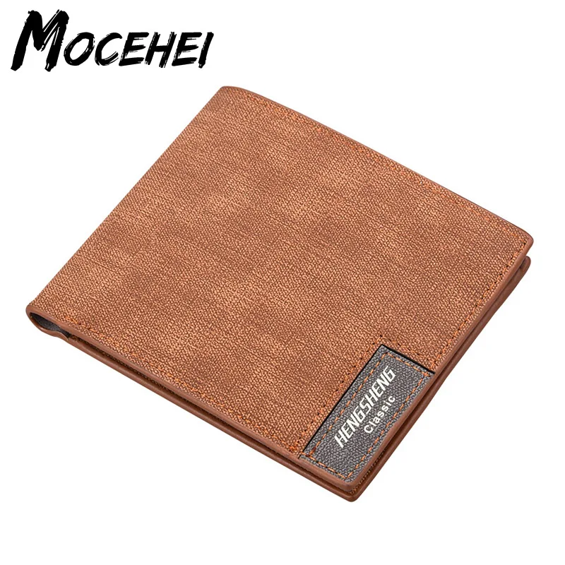 

Vintage Men Wallet Male Short Design High Quality Leather Wallets Dollar Gentleman Card Holder Purses Carteira Masculina LY071