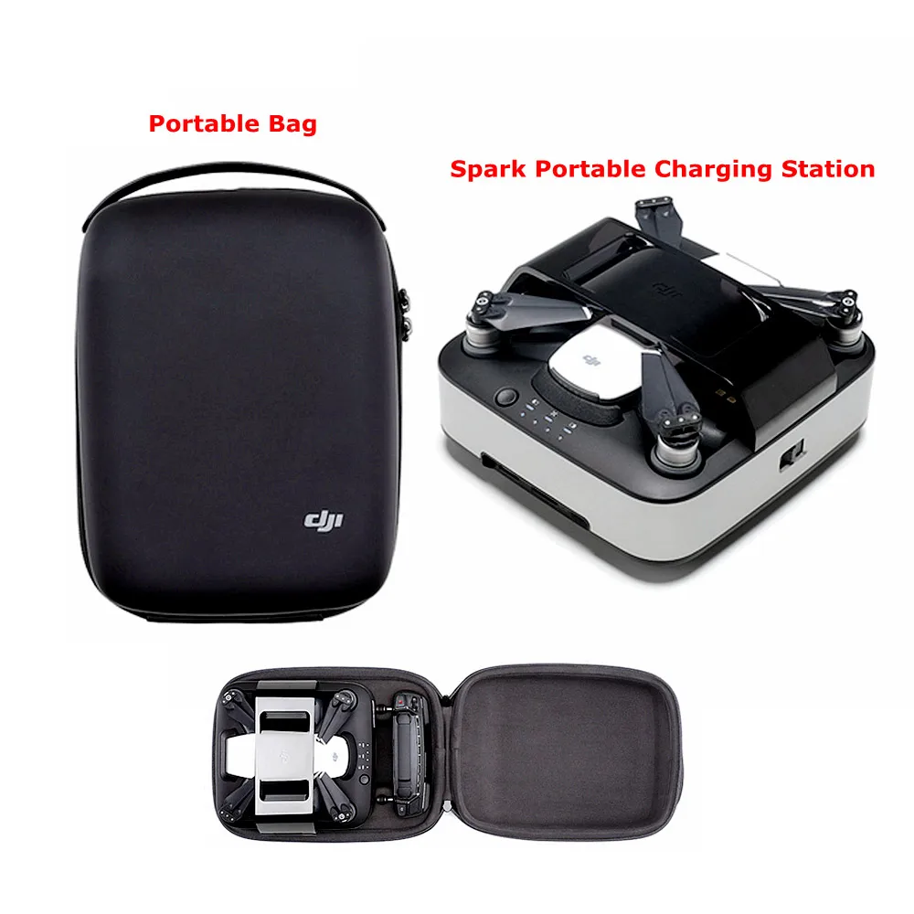 

Original Spark Portable Charging Station Hub & Portable Bags for DJI Spark Drone Battery Controller