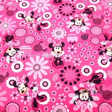 105* 50cm1pc Минни Ткань хлопок ткань розовый Минни стеганое одеяло с принтами Роза ткань материал для шитья «сделай сам» Лоскутная работа для женского платья