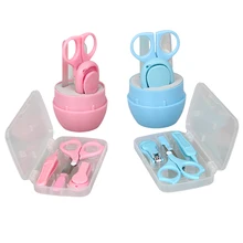 1 Set Mini Toddler Baby Nail Clippers Set with Scissors Cutters Safety Finger Manicure Trimmer Tweezers Set Nail Care Baby Care