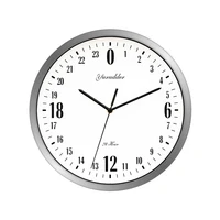 Newest 24 Hour Dial Design 12 Inches Step Metal Frame Modern Fashion Decorative Round Wall clock 1