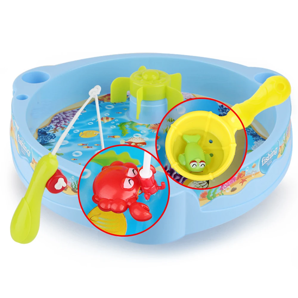 Электрический водный цикл детская рыболовная игрушка с музыкой и светильник детская игра в рыбалку набор забавные Классические игрушки для детей подарок