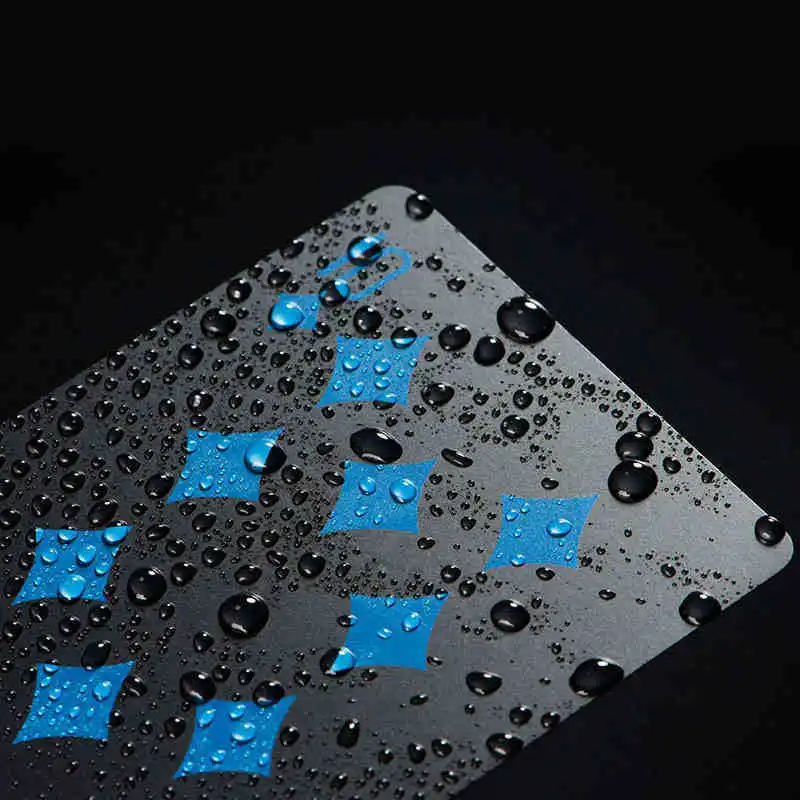 15% 54 шт/палубный водонепроницаемый пластиковый ПВХ Набор Игральных Карт чистый цвет черные покерные карты наборы для покера классические фокусы инструмент - Цвет: BLUE BLACK COLOR