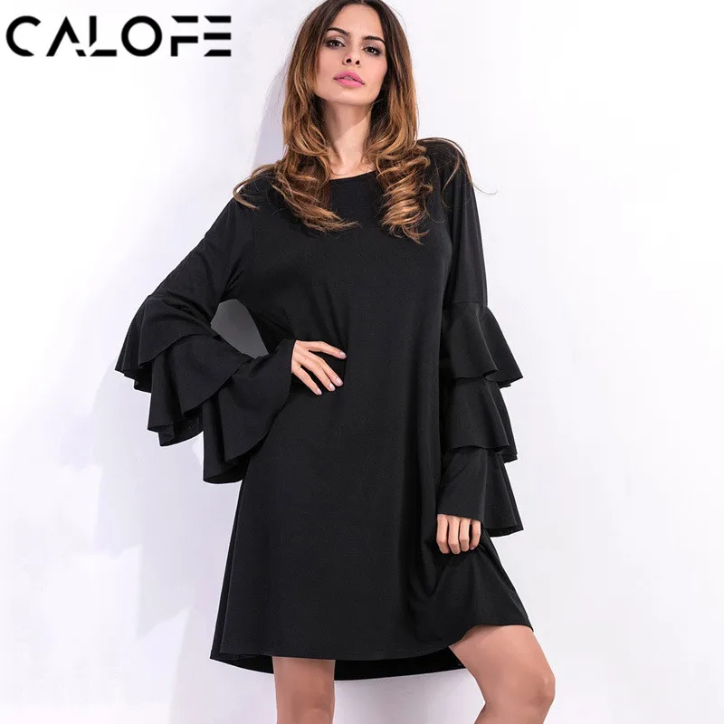 

Women Wine Red Black Ruffle Beach Dress 2018 High Neck Loose Swim Skirt Long Sleeve Sundress Beachwear Tunic Swimsuit Swimwear