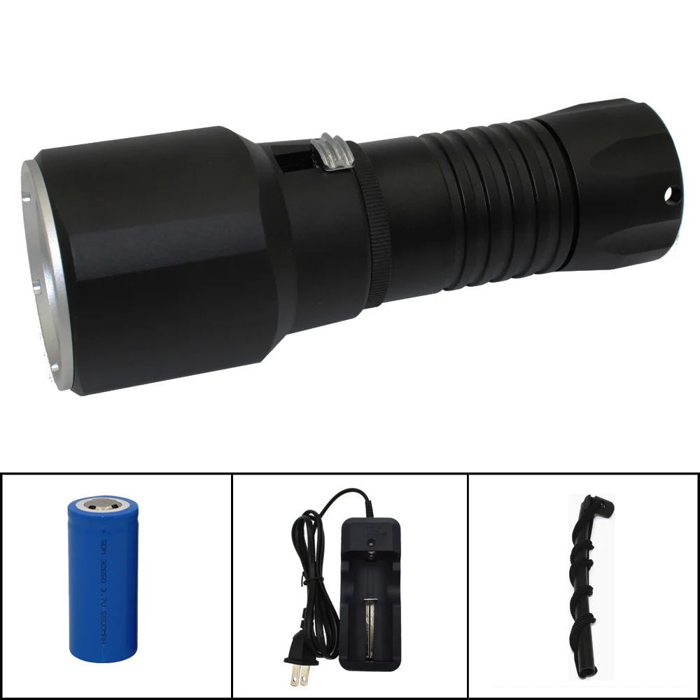 Подводный фонарик XM-L2 светодиодный водонепроницаемый фонарик Фонарь лампы+ 32650 Батарея+ AC Зарядное устройство - Испускаемый цвет: Package C