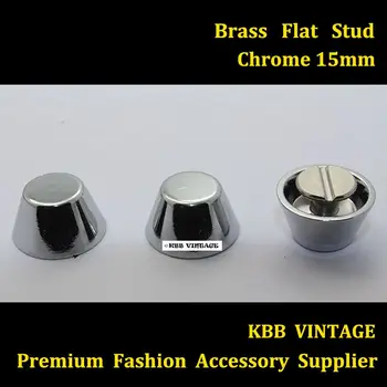 

25pc Flat Spikes Screwback Punk DIY Studs Leathercraft 5/8'' High-quality Chrome