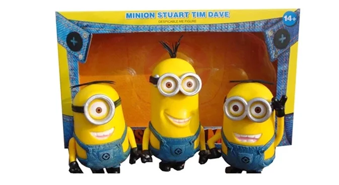 Despicable Me 2 Movie 3 STUART TIM DAVE Action Figures  Minion Set X'mas gift 