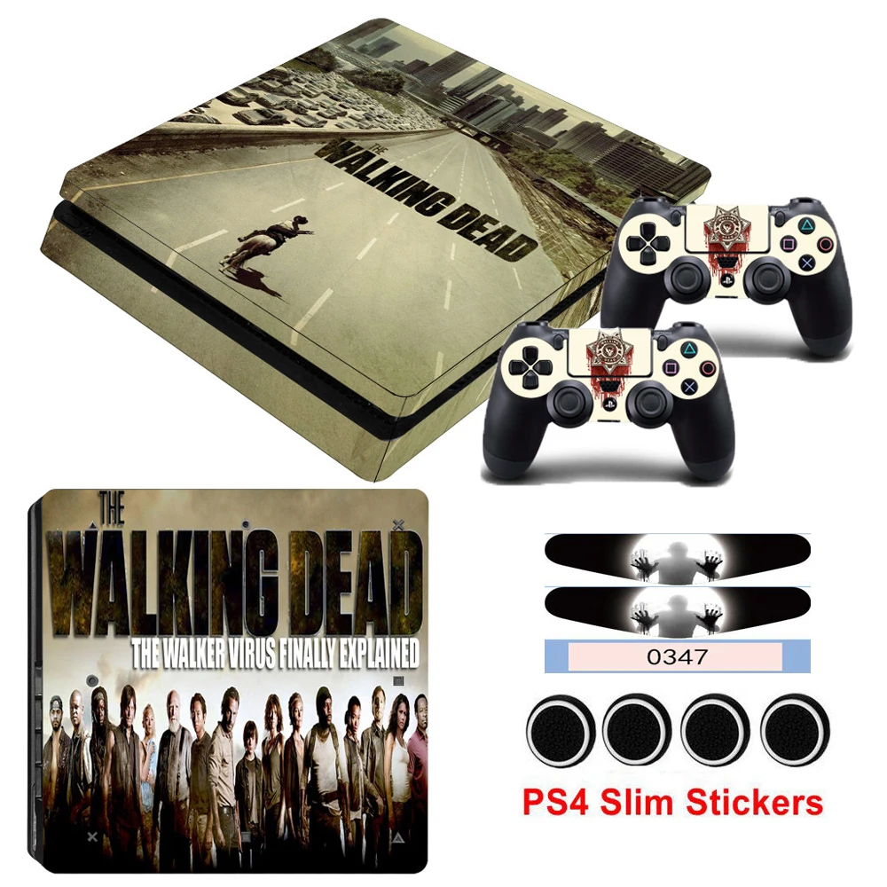 Игровой чехол для Playstation4 Slim PS4 Skin Наклейка консоли + 2 шт. контроллер защита