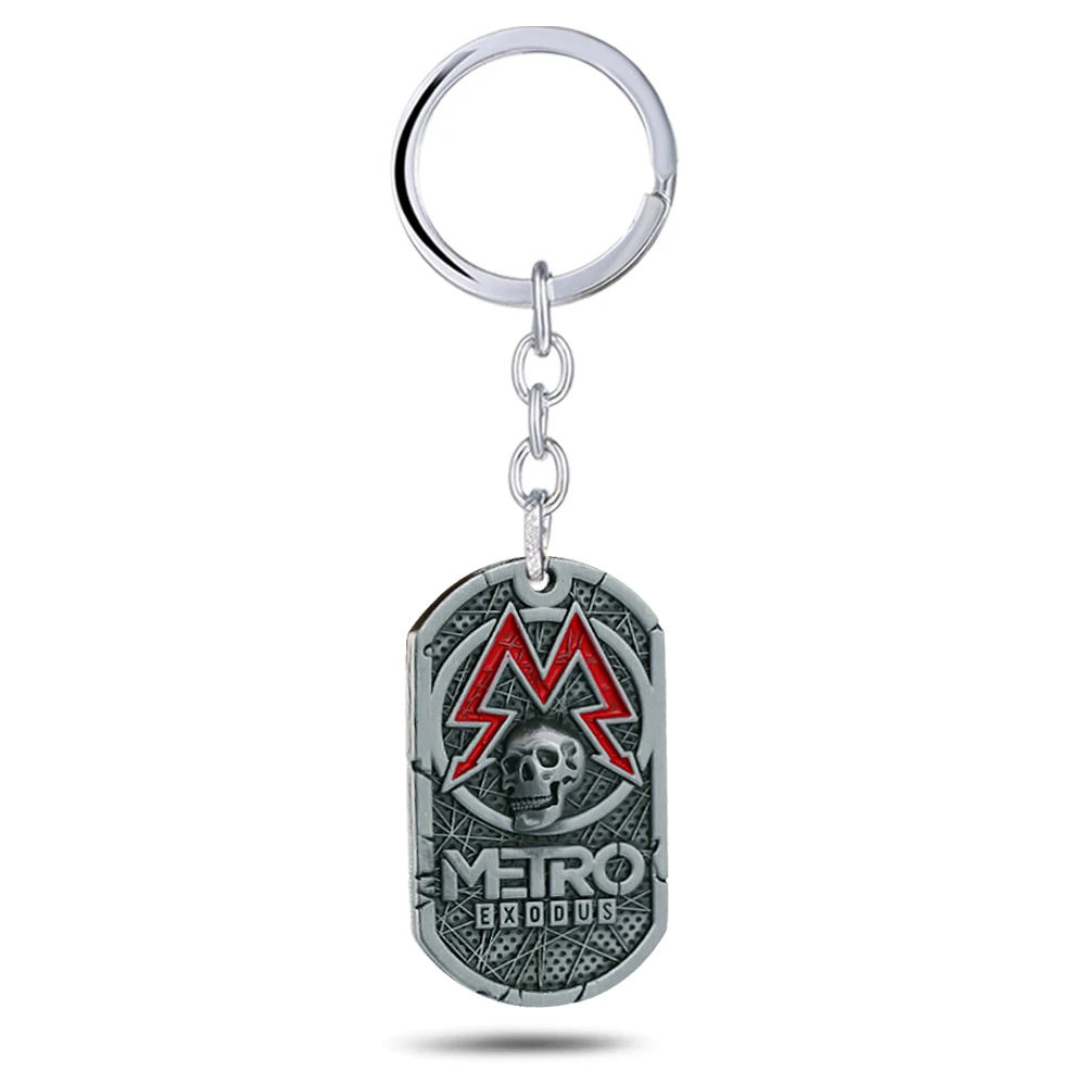 PC игра Metro Exodus 2033 брелок для ключей Dog Tag подвеска из металлического сплава брелок для ключей сумка брелок llaveros мужские ювелирные изделия