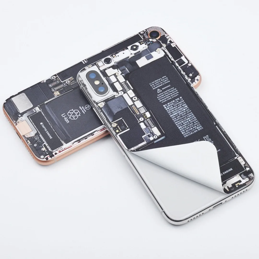 2x For iPhone X XS Max XR Case Back Sticker Textured Cover Component Effect Full Protective For iphone 7 8 plus 6 6s plus