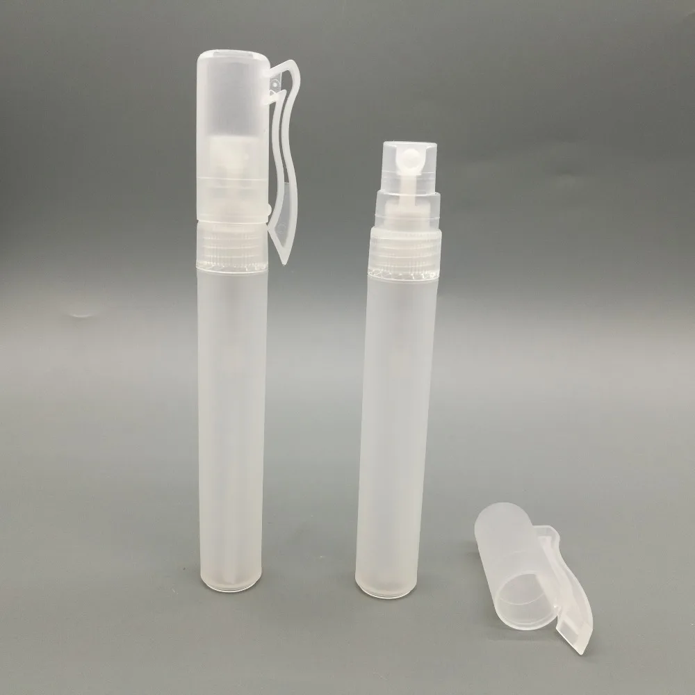 50pcs/lot 8ml plastic empty refillable Hand Sanitizer Spray bottles, small perfume pen shape
