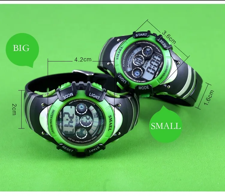 SMAEL модные детские часы Лидер продаж цифровой кварц многоцелевой сопротивление студенческие спортивные детские часы для девочек и