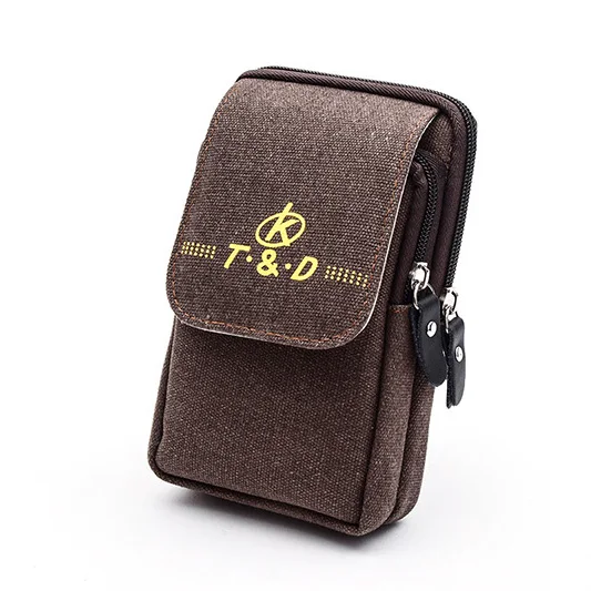 Холщовая Мужская поясная сумка, карманы для мобильного телефона, Женская поясная сумка, дорожный ремень, кошельки, кошелек, поясная сумка, Pochete Heuptas - Цвет: coffee