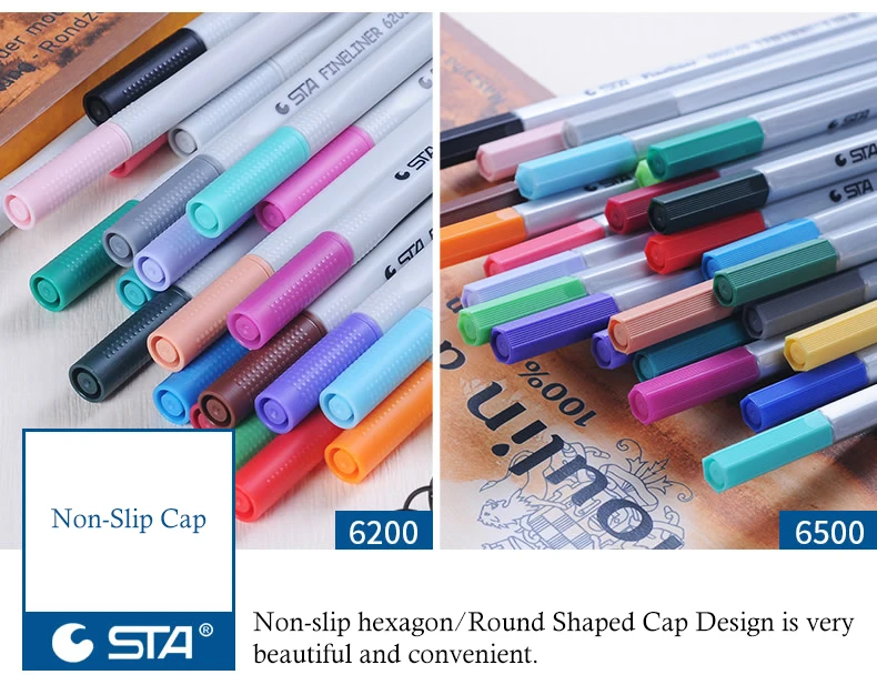 STA 26 Ассорти Цвета Fineliner Pen Set 0,4 мм микрон Наконечник иглы Цветной Pigma чернилами для студентов поставок