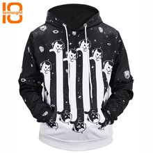 TENNEIGHT осень/зима Спорт на открытом воздухе толстовки мужские с капюшоном креативный палец кошка 3D свитер мужские тренировочные толстовки пальто