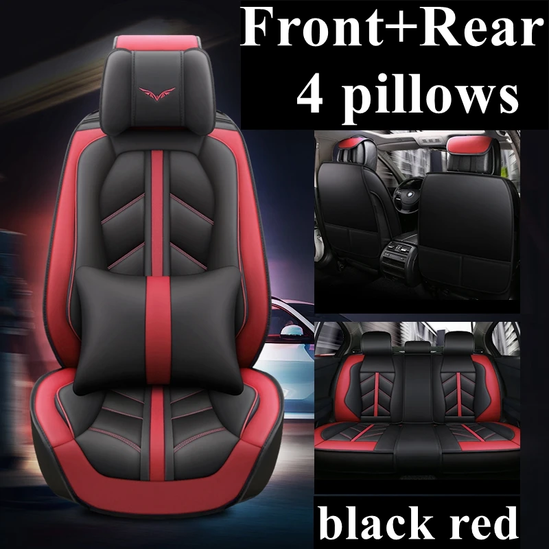 Hyundai i10 i20 i30 i40 ix35 ix20 RED & BLACK Universal PU Leather Type Car Seat Covers Full Set Hyundai i10 i20 i30 i40 ix35 ix20 RED & BLACK Universal PU Leather Type Car Seat Covers Full Set