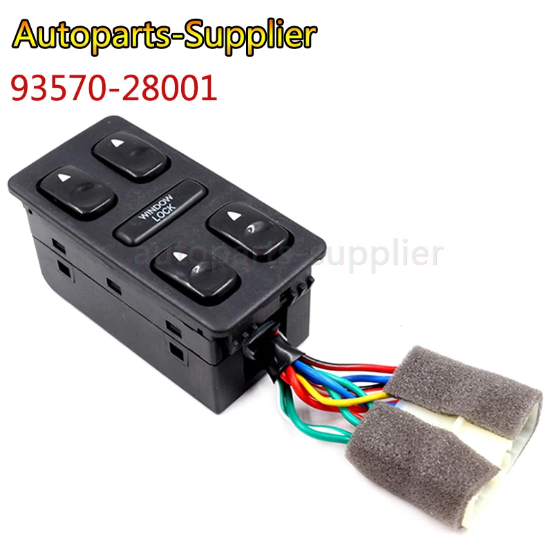 

93570-28001 Front Left Driver Side Electric Power Master Window Switch for 1992 1993 1994 Hyundai Elantra Galloper