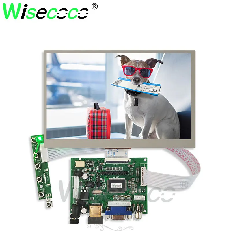 

wisecoco 7 Inch 1024*600 TFT LCD Screen + Driver Board HDMI VGA 2AV for Raspberry Pi 3 / 2 Model B / PC Windows
