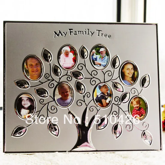 Personalized My Family Tree Frame Silver Photo/Pictures Frames Free