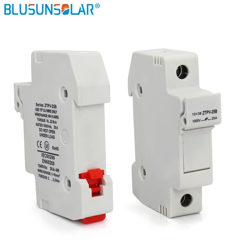 

5 sets/lot high quality Solar pv Fuse 10/12/15/20A 1000V DC Fusible 10x38 gPV Fuse Link, with Solar PV Fuse Holder BX0234/6