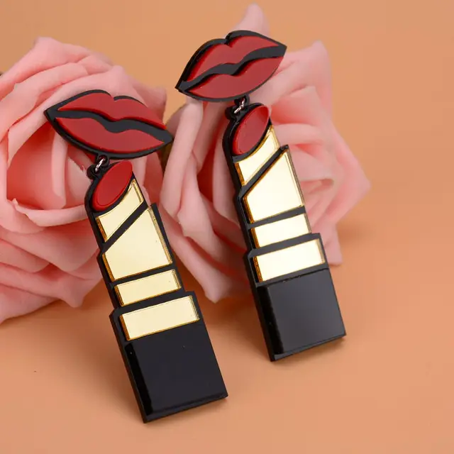Buy MESTILO Sexy Red Lipstick Earring Woman Fashion