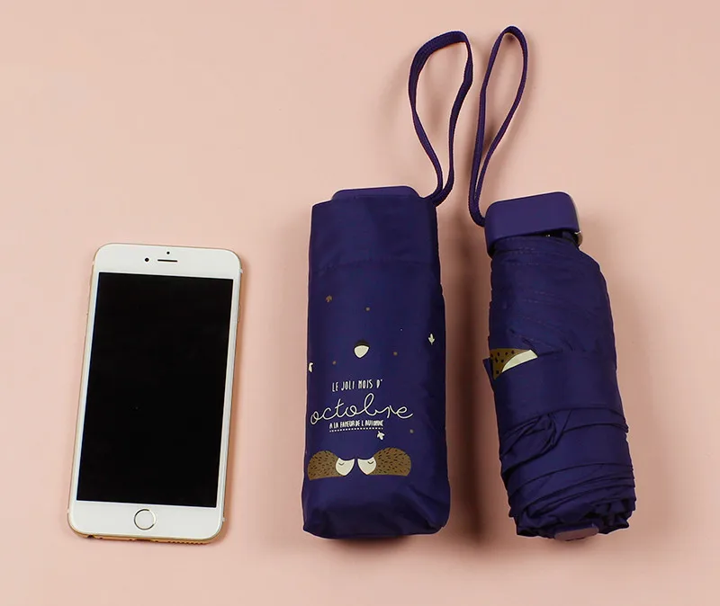 6.200g Mini Small Umbrella Folding Umbrella Pocket Women Kids Umbrella Anti-UV Women's Umbrella Sunny Rainy High quality