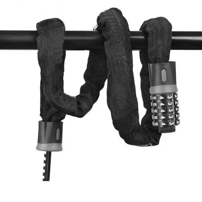 Hot Bike Lock Security Anti-theft Bicycle Chain Lock No Keys Required Open with Password Chain Locks MCK99