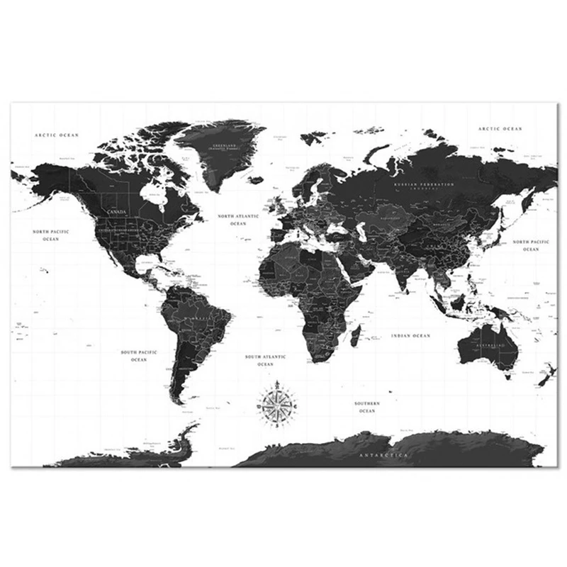 5D Diy Diamond Painting Full Square round Black and White World Map Embroidery Sale Rhinestone Wedding DecorationZP-1719 | Дом и сад