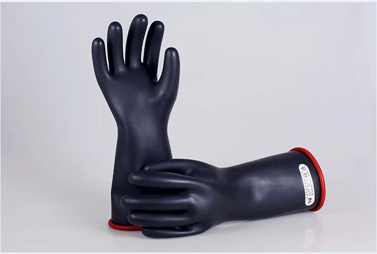 7,5-10 кВ изолированные перчатки уровень 1 живая работа электрика защитные перчатки натуральный латекс утечка изолированные защитные перчатки