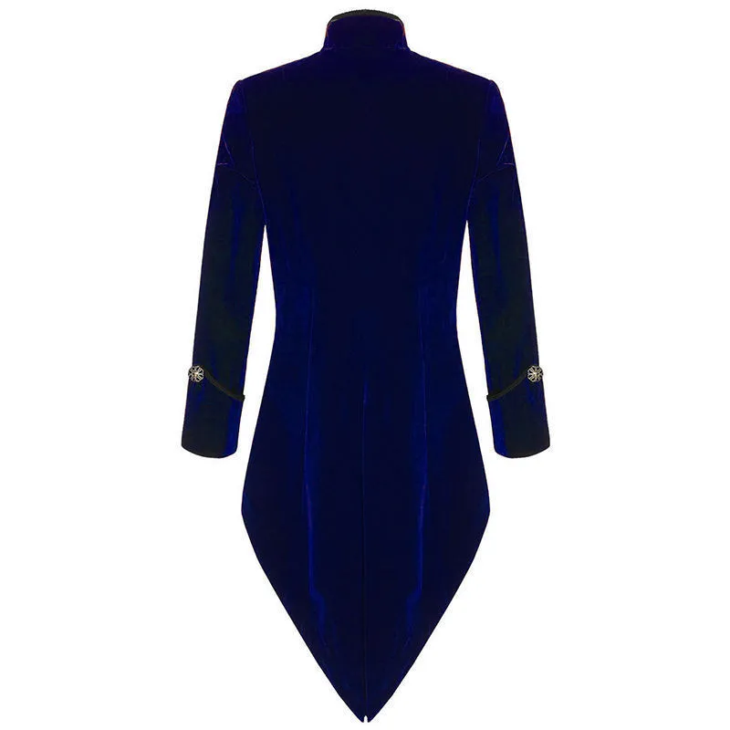 2017-Dark-Blue-Velvet-Coat-Italian-Tailcoat-Mens-Suits-With-Black-Pants-Jacket-Pants-Tuxedos-For
